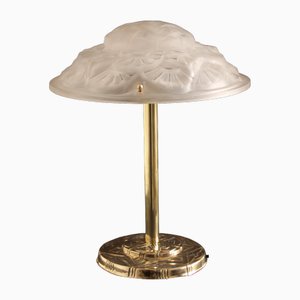 Art Deco Table Lamp by David Gueron for Verrerie Dart Degué, France, 1920s