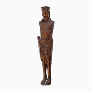 Skulptur von Christus im romanischen Stil, 19.-20. Jh., Holz