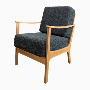 Chaise Mid-Century avec Structure en Hêtre