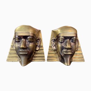 Gold Ceramic Bookends from Primavera, 1920s, Set of 2
