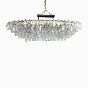 Oval Poliedro Murano Glass Chandelier by Simoeng