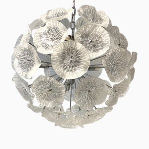 Italian Floral Murano Glass Sputnik Chandelier by Simoeng