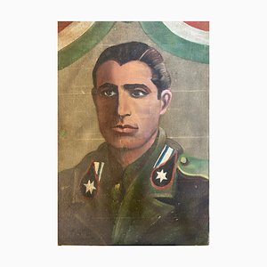 Italienisches Soldatenportrait, 1930er, Öl auf Leinwand