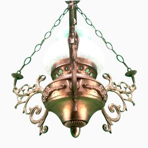 Brass Ceiling Lamp, 1950s