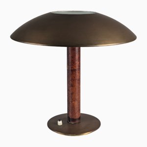 Lampada da tavolo in pelle di Metalarte, 1962