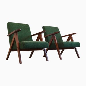 Poltrona modelo B 310 Var Mid-Century de Bouclé verde, años 60