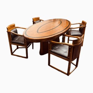 Sedie da pranzo Art Déco classiche, set di 4