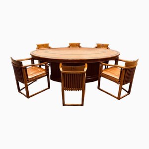 Classic Art Deco Chairs, Tuscany, Set of 6
