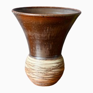 Brutalist Open-Necked Terracotta Vase, 1960s