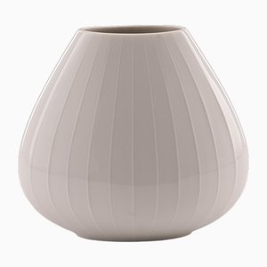 Vase Ovale en Porcelaine Blanche par H&C Selb Bavaria Heinrich, Allemagne, 1960s