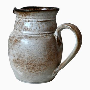 Sandstone Ceramic Pitcher by Serafino Ferraro for Vallauris, 1970s