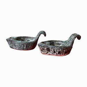 Vintage Ceramic Candleholders, 1960s, Set of 2