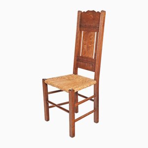North German Oak Bridal Chair, 1930s