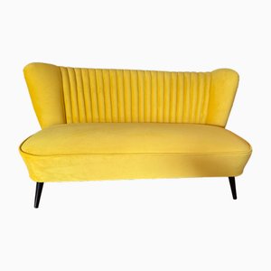 Mid-Century Scandinavian Modern Velvet Sofa, 1950s