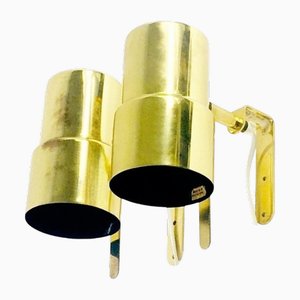 Scandinavian Polished Brass Wall Lights by Hans-Agne Jakobsson, 1960s, Set of 2