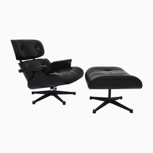 Set of Lounge Chair with Ottoman by Charles & Ray Eames for Vitra, 1990s