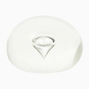 Vintage Transparent Murano Glass Paperweight by Alfredo Barbini, 1970s