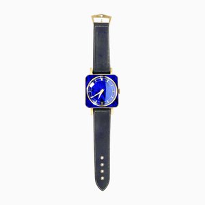 Horloge Murale Meister Anker Mid-Century en Laiton en Forme de Montre-Bracelet, 1970s