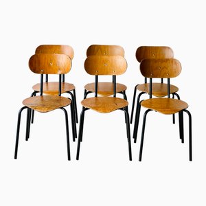 Vintage School Chairs by Kovona, 1983, Set of 6