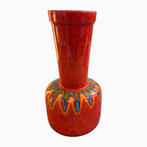 Mid-Century Modern Hand-Painted Ceramic San Marino Vase