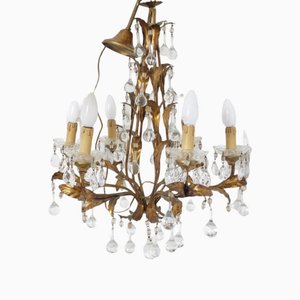 Italian Florentine Metal Tole Chandelier