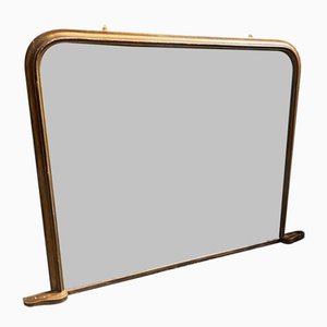 Large English 19th Century Arched Top Overmantle Mirror