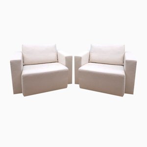 Set of Swivel Armchair in Light Grey by Walter Knoll