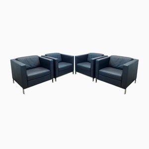 Poltrone Foster 500 in pelle di Norman Foster per Knoll, set di 4