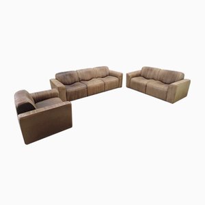 Canapé en Cuir par Ernst Lüthy pour de Sede, Set de 3