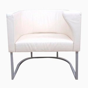 DS 207 Leather Armchair in Cream White from de Sede