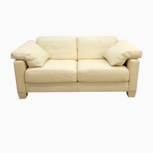 Sofá de dos plazas DS 17 de cuero beige de de Sede