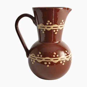 Braune Keramikvase von Andersson & Johansson, Höganäs, Schweden, 1920er