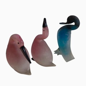 Tiere aus Muranoglas, 1970er, 3er Set