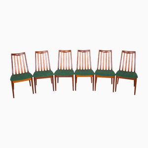 Chaises de Salle à Manger en Teck et Tissu par Leslie Dandy pour G-Plan, 1960s, Set de 6