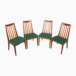Chaises de Salle à Manger en Teck et Tissu par Leslie Dandy pour G-Plan, 1960s, Set de 4