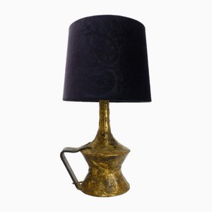 Brutalist Table Lamp in Bronze by Max Bré, 1970s