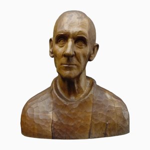 Gottfried Fuetsch, Busto grande, años 50-70, Limewood