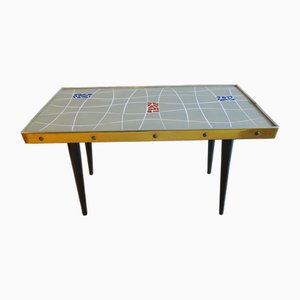 Petite Table Basse Mid-Century Carrelée en Céramique avec Pieds Écartés, 1950s