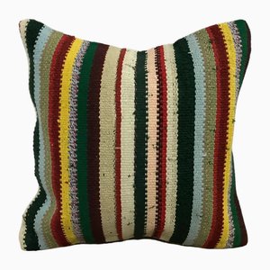 Stripe Anatolian Oushak Cushion Cover, 1960