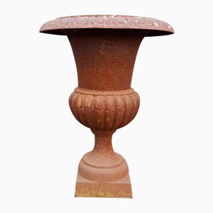 Black Cast Iron Chalice Garden Vase