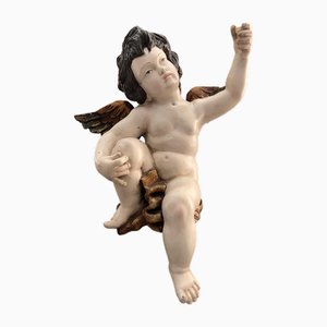 Ange Sculpté en Bois, Espagne, 1970s