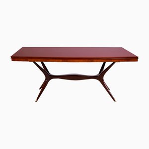 Table with Colored Glass Top by Ico Parisi, Italy, 1950s
