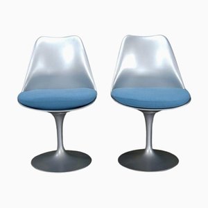 Sedia Tulip blu attribuita a Saarinen per Knoll, anni '60