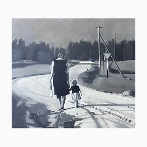 Kristīne Guršpone, Childhood, Oil on Canvas, 2023