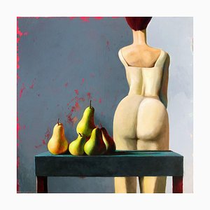 Agnese Kurzemniece, A Classic Motif, Acrylic on Linen Canvas, 2023