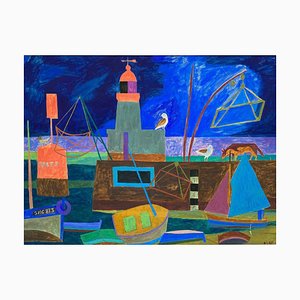 Le Petit, Komposition, Aquarell und Gouache auf Papier, 1960er