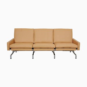 3 Seater Pk-31 Sofa in Nevada Sand Leather by Poul Kjærholm, 1970s
