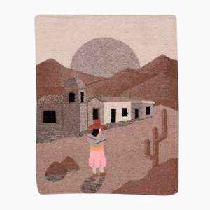 Tapiz mexicano vintage tejido a mano, años 60