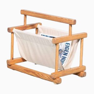 Bohemian Magazine Rack in Spruce, 1970s