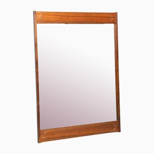 Specchio vintage scandinavo in teak